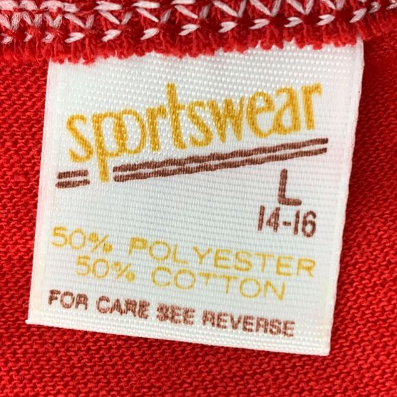 Vintage 80s Hot Air Balloons Indianola T Shirt Iowa Red Kids Boys Youth L Large - Picture 4 of 6